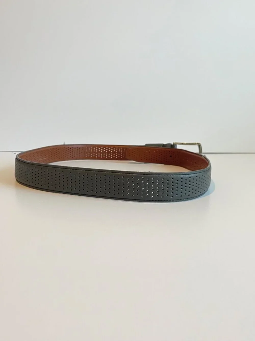 Greg Norman Men’s Grey Leather Belt Size 36 Golf
